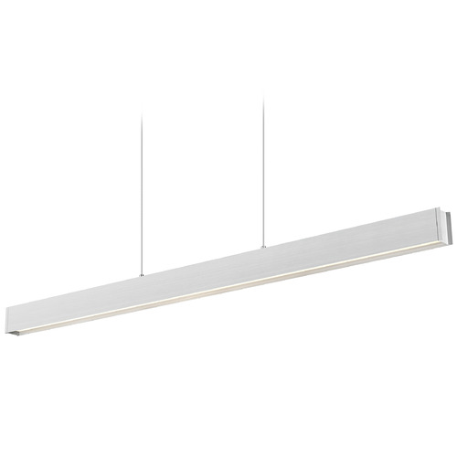 Z-Lite Z-Lite Hudson Brushed Nickel LED Island Light with Rectangle Shade 1016-55L-BN-LED