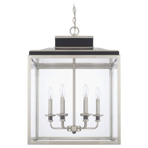 Capital Lighting Tux 20-Inch Wide Lantern in Black Tie by Capital Lighting 525261BT