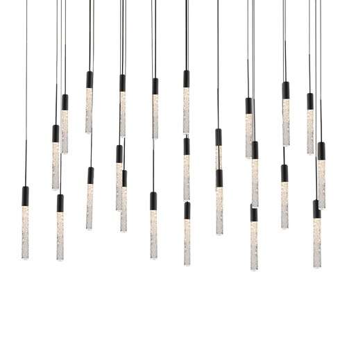 Modern Forms by WAC Lighting Magic Black LED Multi-Light Pendant by Modern Forms PD-35623L-BK