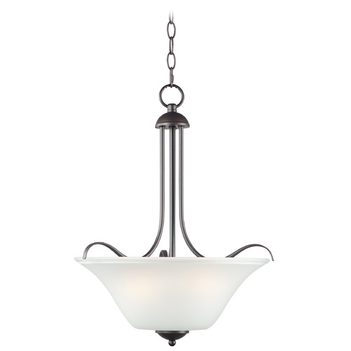 Maxim Lighting Maxim Lighting Vital Oil Rubbed Bronze Pendant Light with Bowl / Dome Shade 12070FTOI