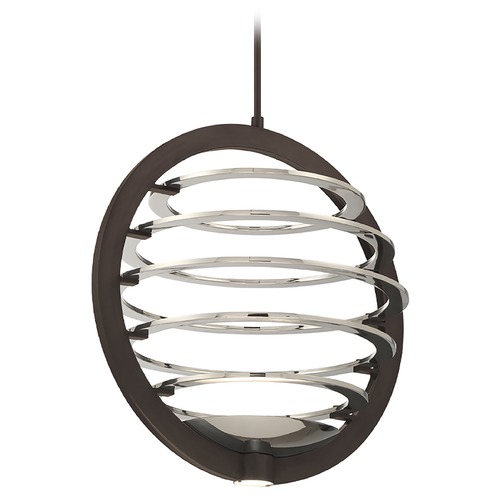Eurofase Lighting Ombra Dark Bronze & Polished Nickel LED Pendant by Eurofase Lighting 38150-029