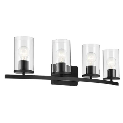 Kichler Lighting Crosby 4-Light Vanity Light in Black by Kichler Lighting 45498BKCLR