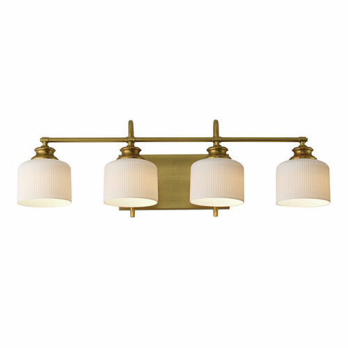 Maxim Lighting Bisque 4-Light Bath Light in Natural Aged Brass by Maxim Lighting 21494WTNAB