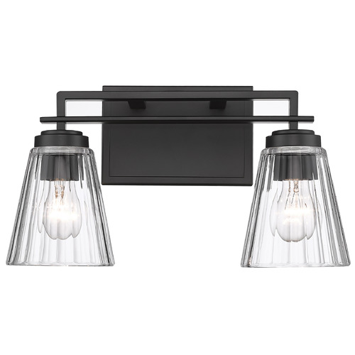 Z-Lite Z-Lite Lyna Matte Black Bathroom Light 823-2V-MB