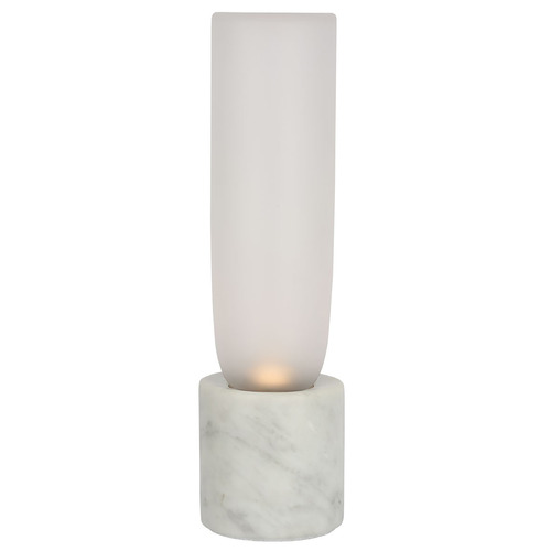 Visual Comfort Modern Collection Visual Comfort Modern Collection Kelly Wearstler Volver White Marble LED Accent Lamp KWTB50027CEW