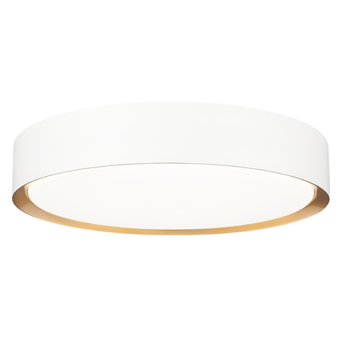 Z-Lite Z-Lite Kawan Matte White & Modern Gold LED Flushmount Light 1014F16-MW-MGLD-LED