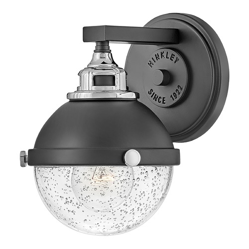 Hinkley Fletcher Single Light Sconce in Black & Chrome by Hinkley Lighting 5170BK-CM