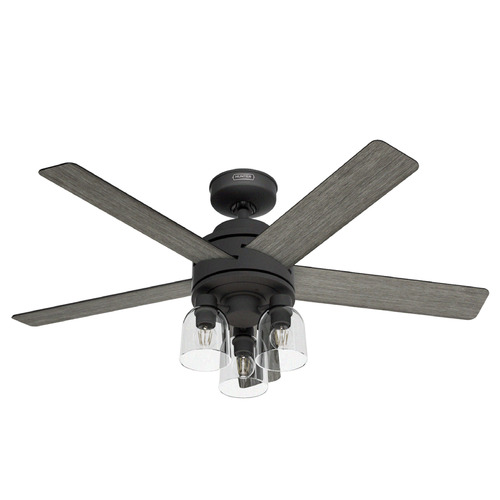 Hunter Fan Company Hunter Fan Company Lochemeade Matte Black LED Ceiling Fan with Light 52650
