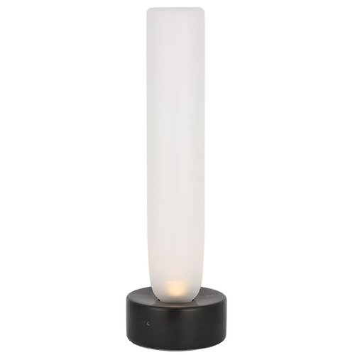 Visual Comfort Modern Collection Visual Comfort Modern Collection Volver Black Marble LED Table Lamp with Cylindrical Shade KWTB50127CEB