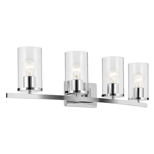 Kichler Lighting Crosby 4-Light Vanity Light in Chrome by Kichler Lighting 45498CHCLR