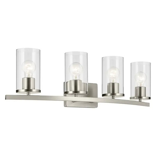 Kichler Lighting Crosby 4-Light Vanity Light in Brushed Nickel by Kichler Lighting 45498NICLR