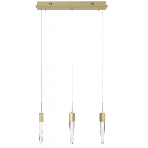 Avenue Lighting Original Aspen 3-Light LED Pendant in Brushed Brass by Avenue Lighting HF1900-3-AP-BB-C