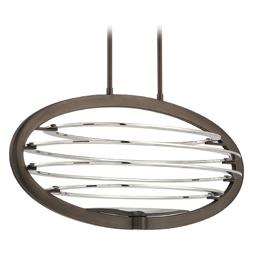 Eurofase Lighting Ombra Dark Bronze & Polished Nickel LED Pendant by Eurofase Lighting 38153-020