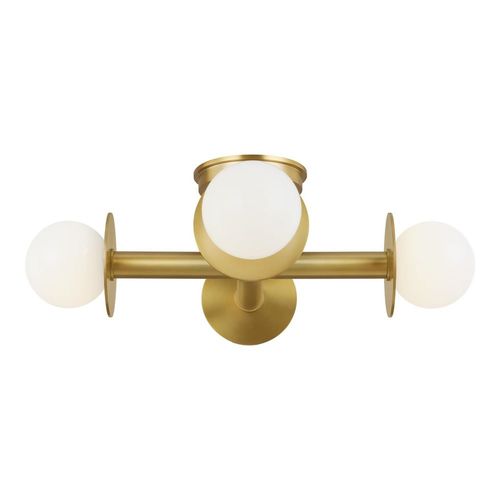 Visual Comfort Studio Collection Kelly Wearstler Nodes 18-Inch Burnished Brass Semi-Flush Mount by Visual Comfort Studio KF1034BBS
