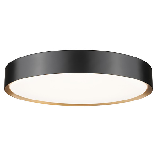 Z-Lite Z-Lite Kawan Matte Black & Modern Gold LED Flushmount Light 1014F20-MB-MGLD-LED