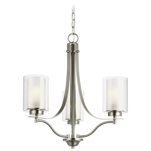 Generation Lighting Elmwood Park Brushed Nickel Chandelier by Generation Lighting 3137303-962