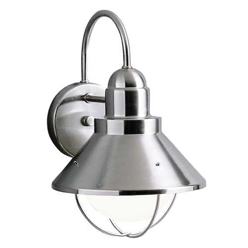 Kichler Lighting Seaside 14.25-Inch Outdoor Wall Light in Brushed Nickel by Kichler Lighting 9023NI