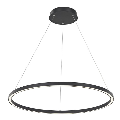 Design Classics Lighting Circ LED Ring Pendant Light 32-Inch Black 1936-BK