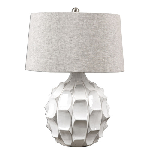 Uttermost Lighting Guerina Scalloped White Lamp by Uttermost Lighting 27052