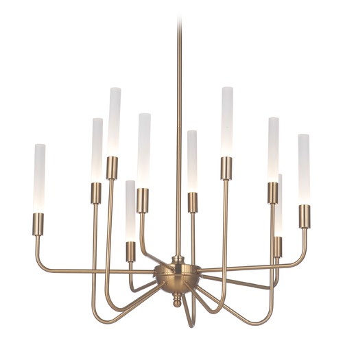 Craftmade Lighting Valdi 26.50-Inch LED Chandelier in Satin Brass by Craftmade Lighting 49610-SB-LED