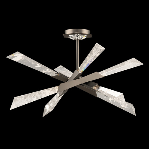 Schonbek Beyond Schonbek Beyond Solitude Antique Nickel LED Semi-Flushmount Light BFM31428-AN