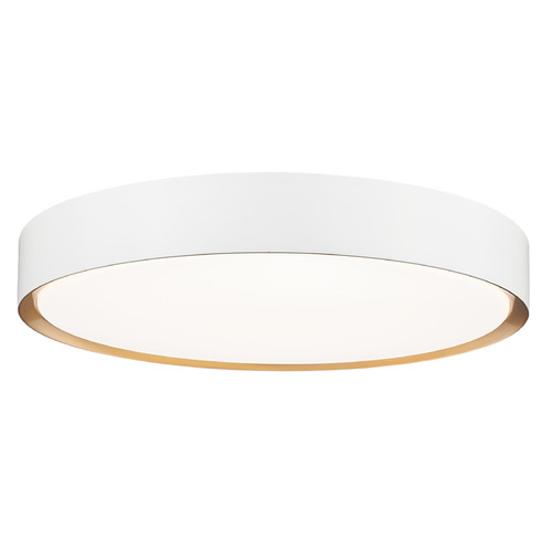 Z-Lite Z-Lite Kawan Matte White & Modern Gold LED Flushmount Light 1014F20-MW-MGLD-LED