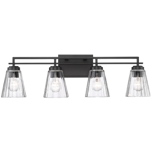 Z-Lite Z-Lite Lyna Matte Black Bathroom Light 823-4V-MB