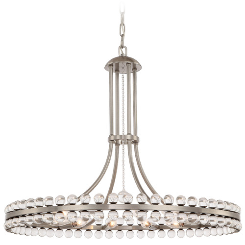 Crystorama Lighting Crystorama Lighting Clover Brushed Nickel Chandelier CLO-8899-BN