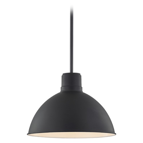 Design Classics Lighting Indy Dome Pendant Light Matte Black 1905-07
