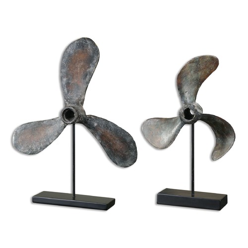 Uttermost Lighting Propellers Rust Sculptures, Set of 2 by Uttermost Lighting 19947