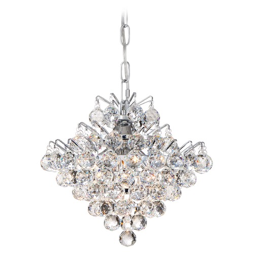 Quoizel Lighting Bordeaux with Clear Crystal Polished Chrome Pendant by Quoizel BRX1512C