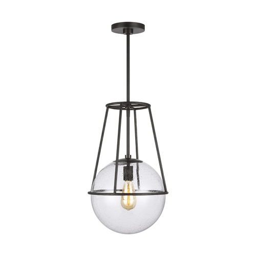 Visual Comfort Studio Collection ED Ellen-DeGeneres 12.50-Inch Atlas Aged Iron Pendant by Visual Comfort Studio EP1101AI