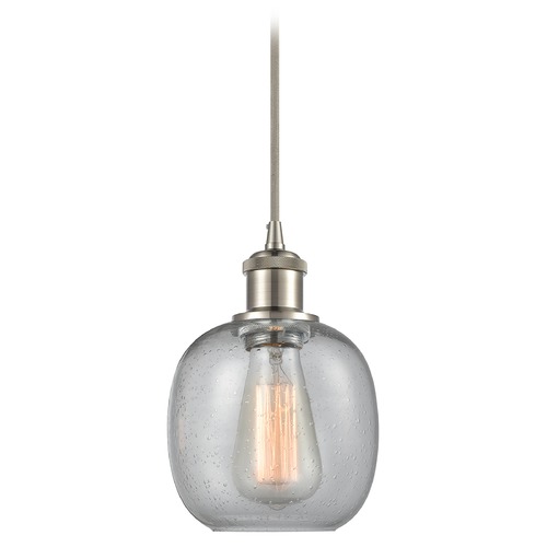 Innovations Lighting Belfast Brushed Satin Nickel Mini Pendant by Innovations Lighting 516-1P-SN-G104