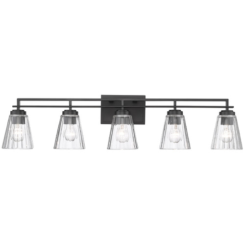 Z-Lite Z-Lite Lyna Matte Black Bathroom Light 823-5V-MB
