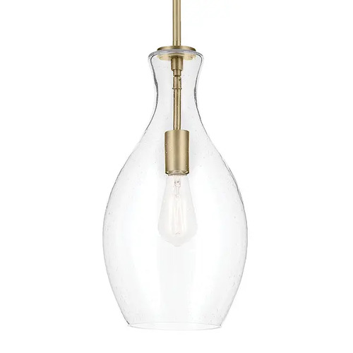 Kichler Lighting Everly 17.75-Inch Pendant in Natural Brass by Kichler Lighting 42047NBRCS