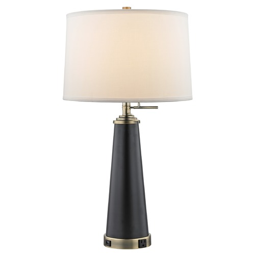Design Classics Lighting Design Classics Denali Bronze and Ebony Table Lamp with White Shade DCL 6990-1-740/502 SH7212