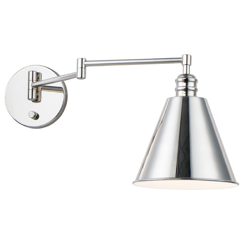 Maxim Lighting Maxim Lighting Library Polished Nickel Swing Arm Lamp 12220PN