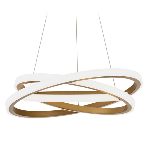 Modern Forms by WAC Lighting Modern Forms Veloce Aged Brass LED Pendant Light PD-24826-AB