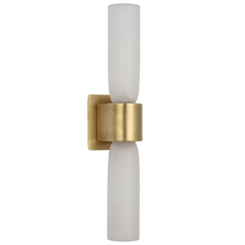 Visual Comfort Modern Collection Visual Comfort Modern Collection Kelly Wearstler Volver Hand Rubbed Antique Brass LED Sconce KWWS49827CEHAB
