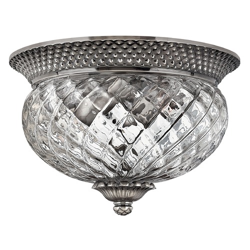 Hinkley Plantation 12-Inch Flush Mount in Polished Antique Nickel by Hinkley Lighting 4102PL