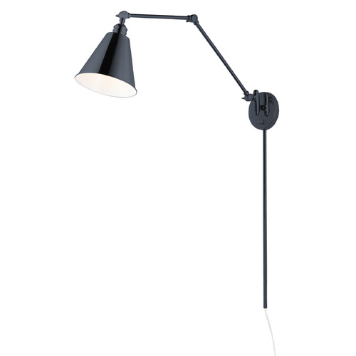Maxim Lighting Maxim Lighting Library Black Plug and Cord Wall Lamp 12224BK