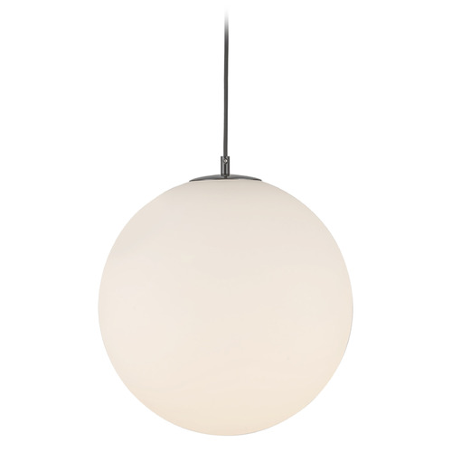Kuzco Lighting Kuzco Lighting Marco Black Pendant Light with Globe Shade PD34616-BK/OP