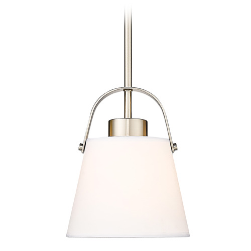 Z-Lite Z-Lite Z-Studio Brushed Nickel Mini-Pendant Light with Empire Shade 743P8-BN