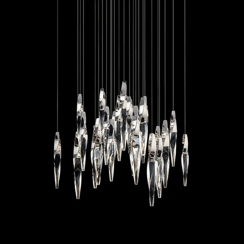Schonbek Beyond Schonbek Beyond Kindjal Polished Nickel LED Multi-Light Pendant BPD13213S-PN
