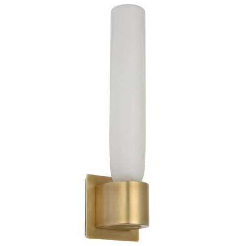 Visual Comfort Modern Collection Visual Comfort Modern Collection Kelly Wearstler Volver Hand Rubbed Antique Brass LED Sconce KWWS57927CEHAB