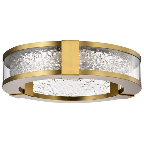 Satco Lighting Darrow LED 3000K Flush Mount in Vintage Brass by Nuvo Lighting 62-2012