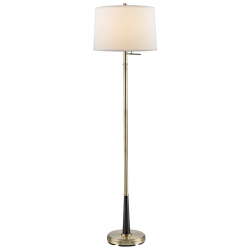 Design Classics Lighting Design Classics Denali Bronze and Ebony Floor Lamp with White Shade DCL 6991-740/502 SH7212