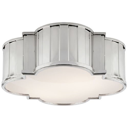 Visual Comfort Signature Collection Thomas OBrien Tilden Flush Mount in Nickel by Visual Comfort Signature TOB4131PNWG