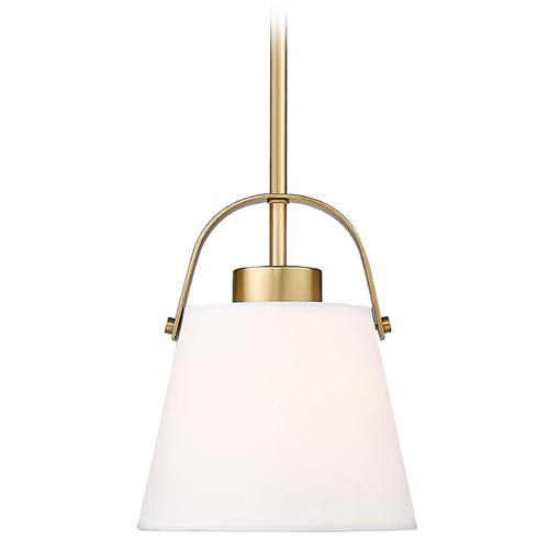 Z-Lite Z-Lite Z-Studio Heritage Brass Mini-Pendant Light with Empire Shade 743P8-HBR