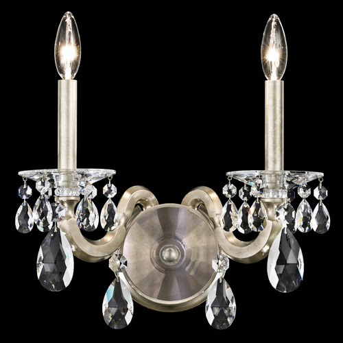 Schonbek Lighting Schonbek Worldwide Lighting San Marco Antique Silver Sconce S8602N-48R